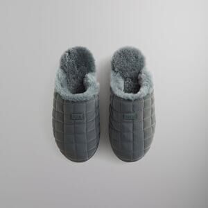 Size US 13 • KITH Puffed Logo Slippers • Machine (Grey) • Cross-Posted • Firm